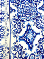 Majolica Pattern Fabric, Sicilian Print Fabric By The Yard - Whotex Online Fabric Store