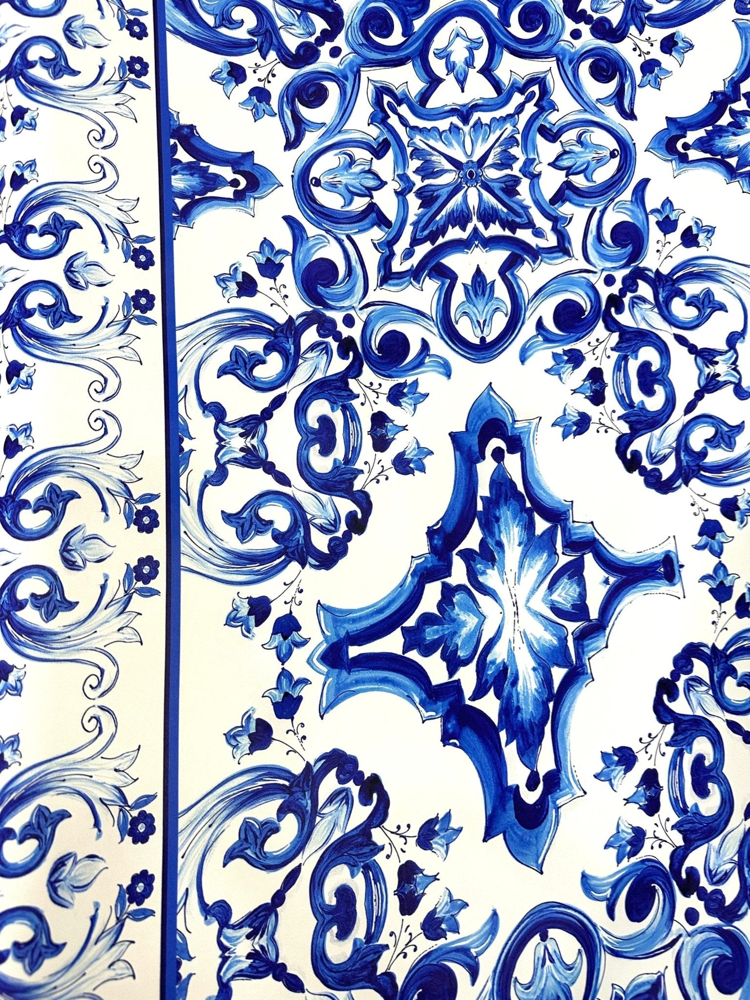 Majolica Pattern Fabric, Sicilian Print Fabric By The Yard - Whotex Online Fabric Store