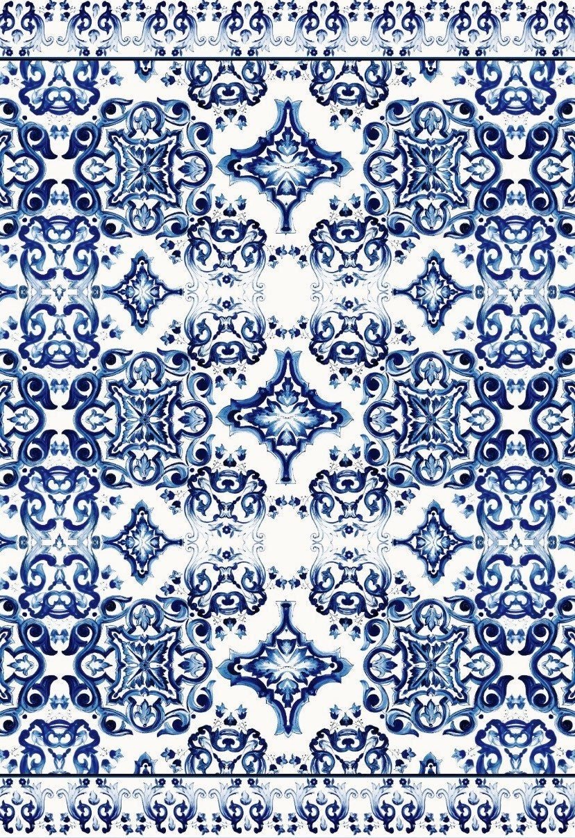 Majolica Pattern Fabric, Sicilian Print Fabric By The Yard - Whotex Online Fabric Store