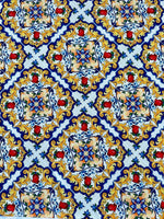 Majolica Pattern Fabric, Sicilian print Fabric , Fabric By The Yard - Whotex Online Fabric Store