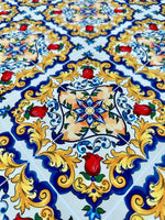 Majolica Pattern Fabric, Sicilian print Fabric , Fabric By The Yard - Whotex Online Fabric Store