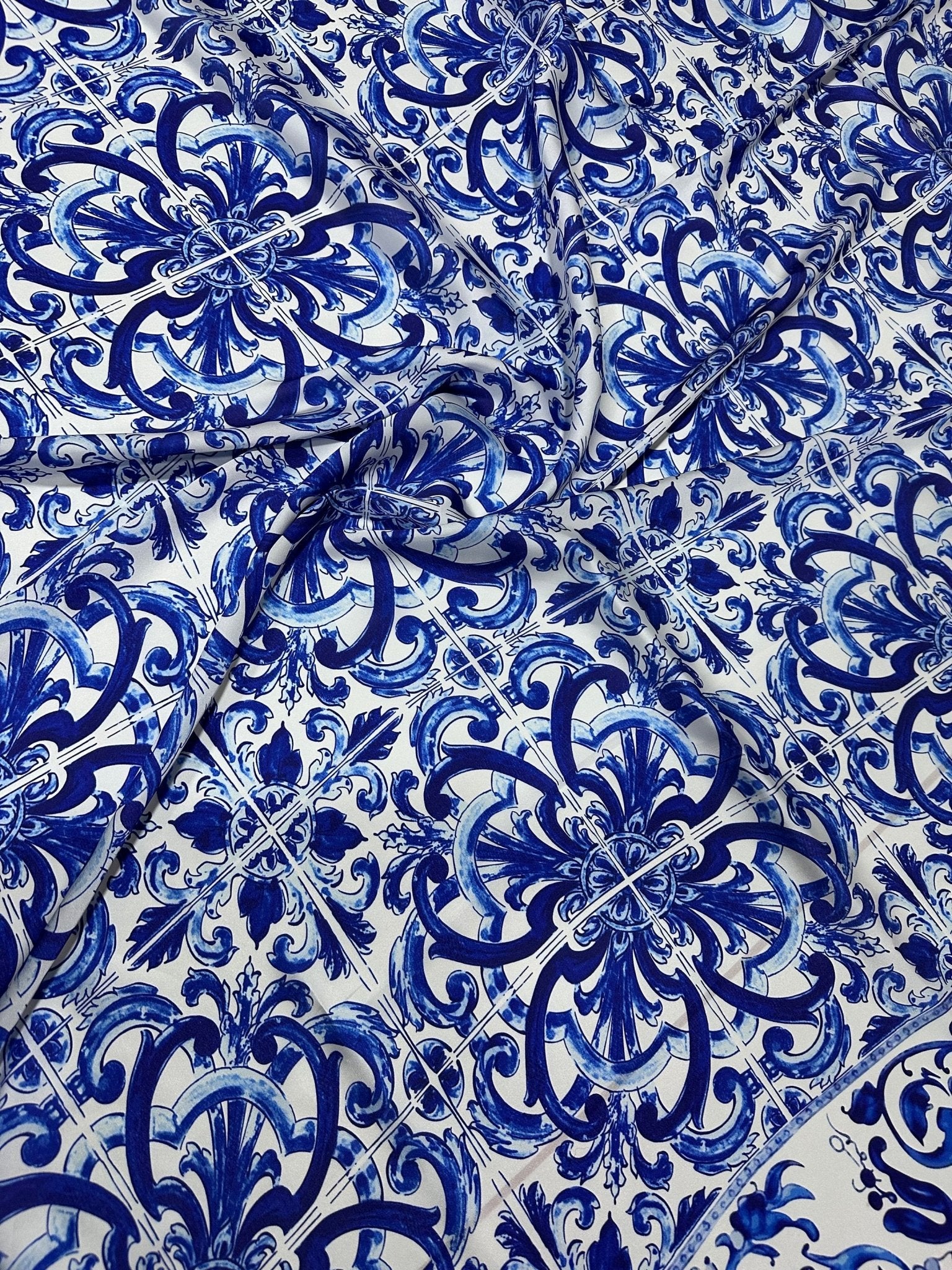 Majolica Pattern fabric,Satin Fabric - Whotex