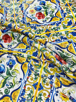 Majolica Pattern Sequin Fabric, 2 - Way Stretch Sequin Fabric By The Yard - Whotex Online Fabric Store
