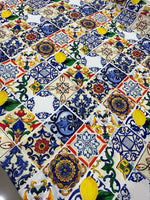 Majolica Pattern Small Borders Fabric - Whotex Online Fabric Store