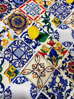 Majolica Pattern Small Borders Fabric - Whotex Online Fabric Store
