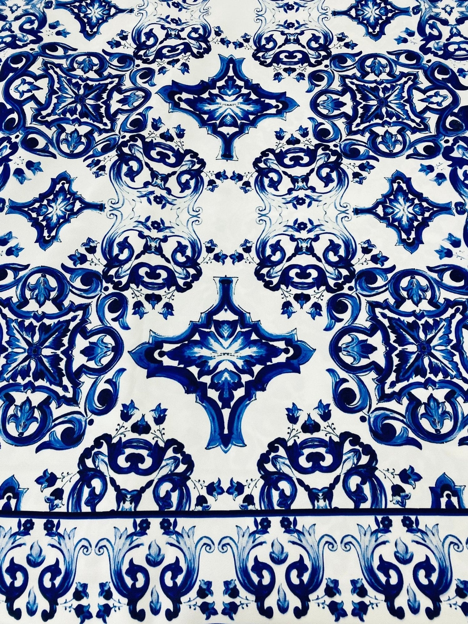 Majolica Pattern Upholstery Fabric, Digital print Fabric, outdoor runner curtain pillow bags Fabric - Whotex Online Fabric Store