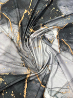 Marble Effect Spandex Fabric by the Metre - Whotex Fabrics London