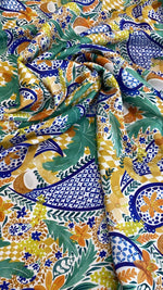 Mediterranean Tile Print Fabric - Whotex Online Fabric Store