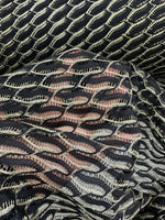Mesh Fabric, Black Lace Fabric , Zigzag Style Fabric - Whotex Online Fabric Store