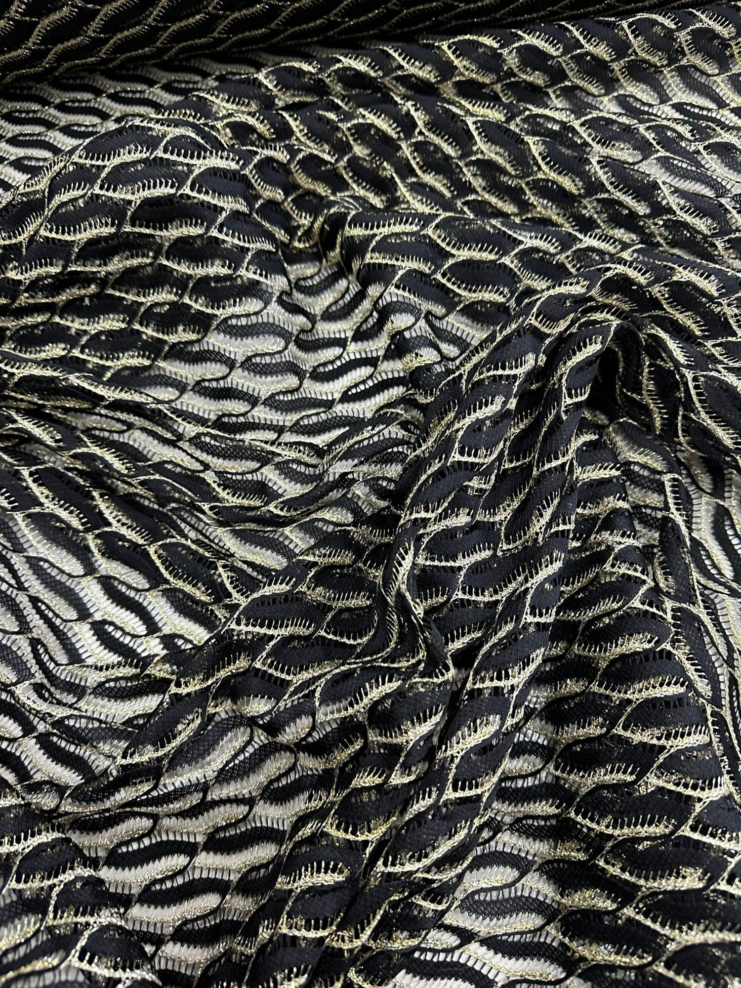 Mesh Fabric, Black Lace Fabric , Zigzag Style Fabric - Whotex Online Fabric Store