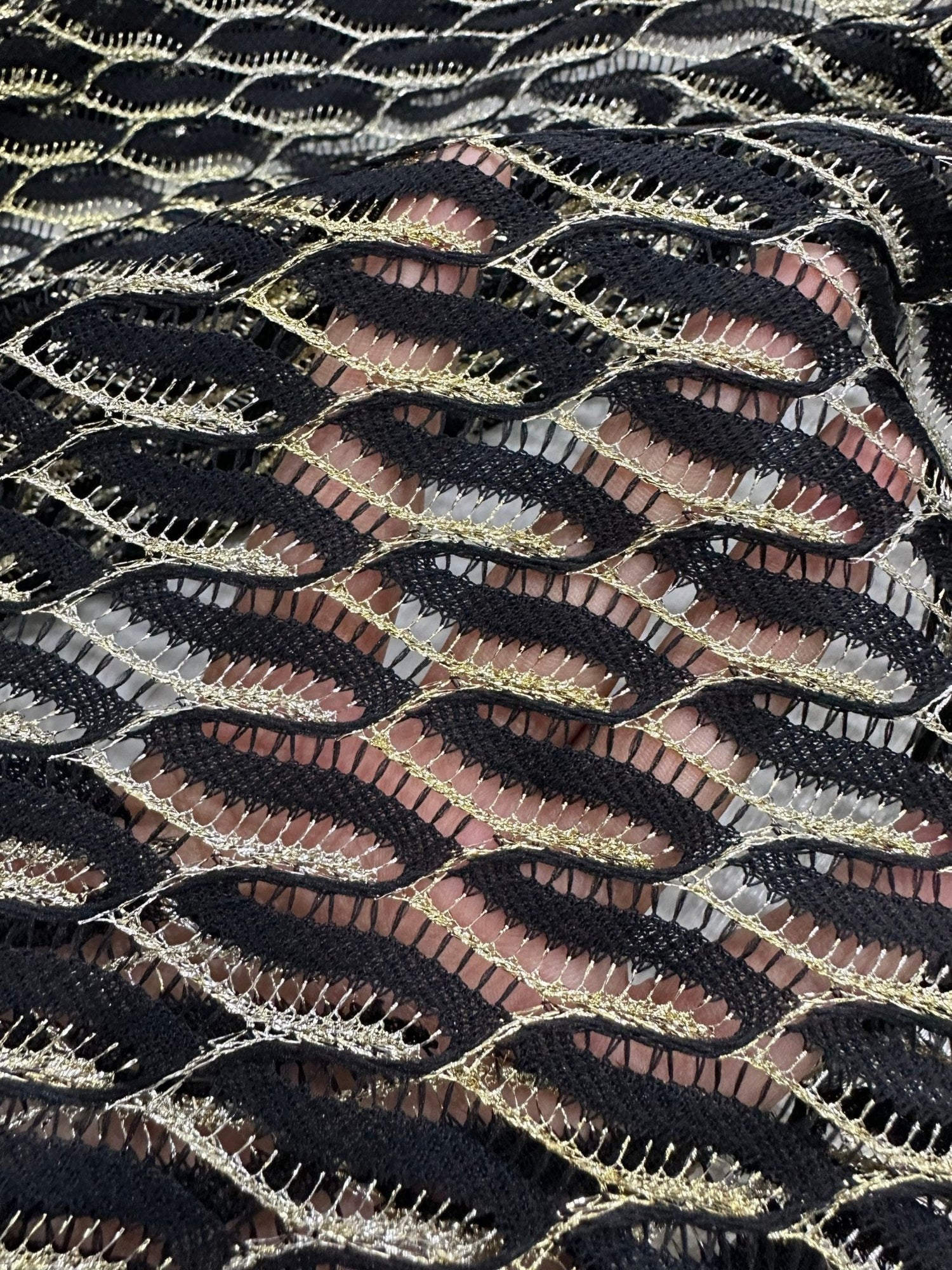Mesh Fabric, Black Lace Fabric , Zigzag Style Fabric - Whotex Online Fabric Store