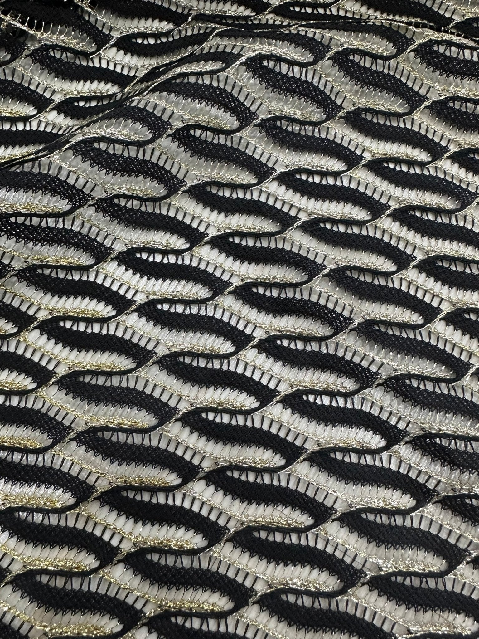 Mesh Fabric, Black Lace Fabric , Zigzag Style Fabric - Whotex Online Fabric Store