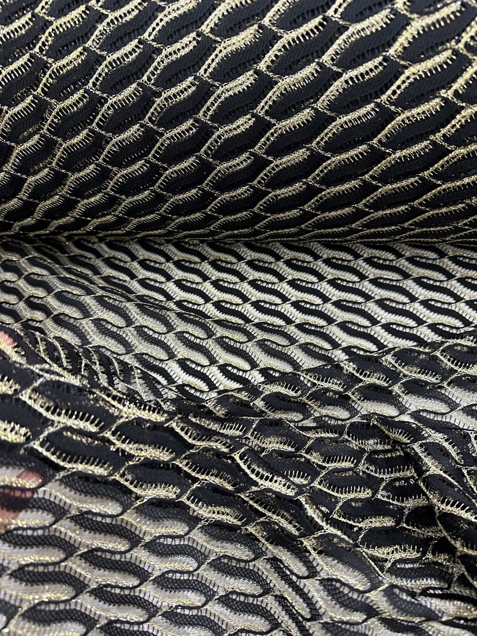 Mesh Fabric, Black Lace Fabric , Zigzag Style Fabric - Whotex Online Fabric Store