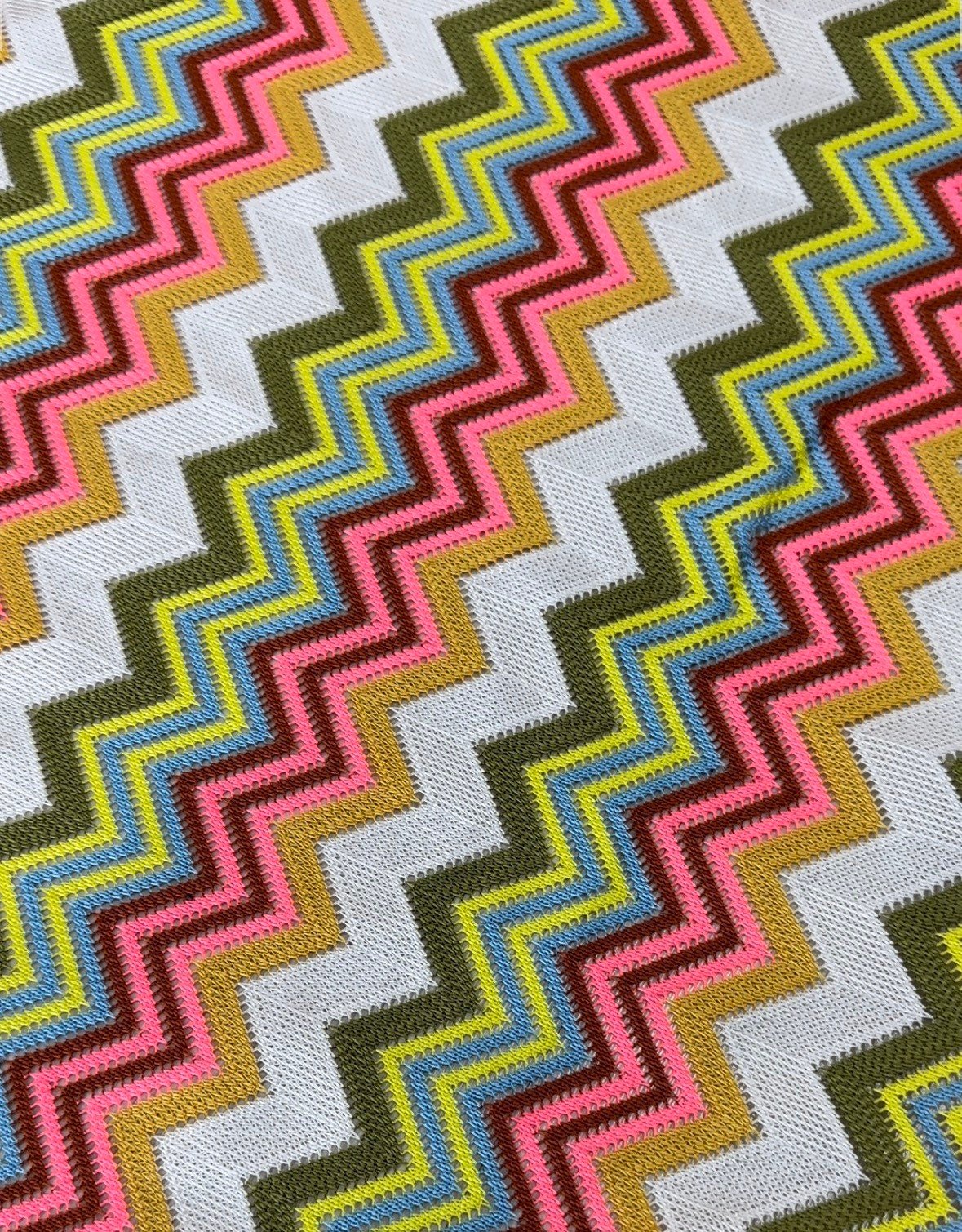 Mesh Fabric, Multicolor Zigzag Knit Jersey Fabric - Whotex Online Fabric Store