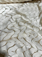 Mesh Fabric, Off white color Zigzag Knit Jersey Fabric - Whotex Online Fabric Store