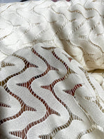 Mesh Fabric, Off white color Zigzag Knit Jersey Fabric - Whotex Online Fabric Store