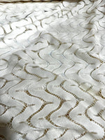 Mesh Fabric, Off white color Zigzag Knit Jersey Fabric - Whotex Online Fabric Store