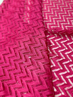Mesh Fabric, Pink color Zigzag Knit Jersey Fabric - Whotex Online Fabric Store