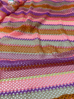 Mesh Fabric, Pink Striped Knit Jersey Fabric - Whotex Online Fabric Store