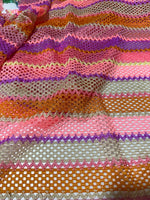 Mesh Fabric, Pink Striped Knit Jersey Fabric - Whotex Online Fabric Store