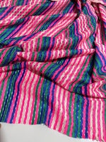 Mesh Fabric, Pink Striped Knit Jersey Fabric - Whotex Online Fabric Store