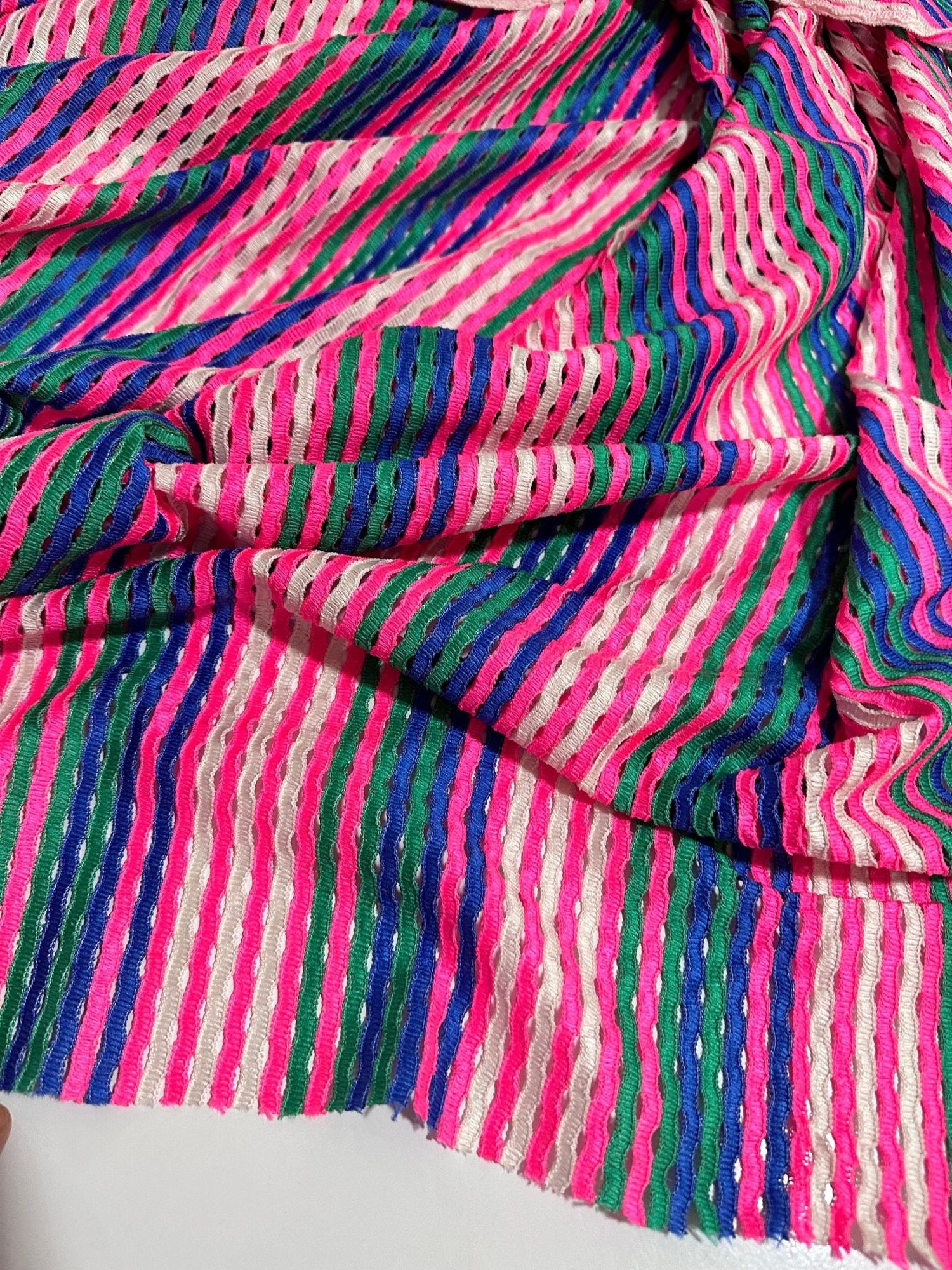 Mesh Fabric, Pink Striped Knit Jersey Fabric - Whotex Online Fabric Store
