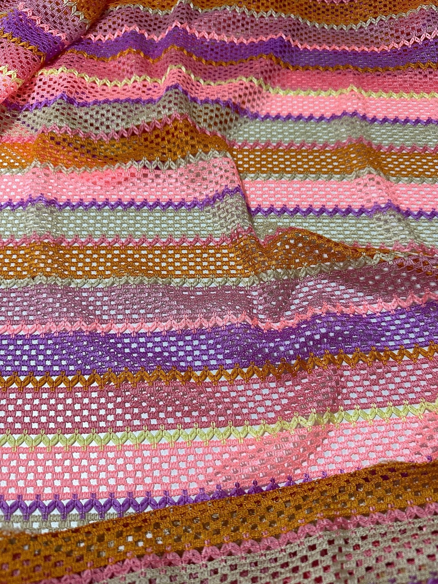 Mesh Fabric, Pink Striped Knit Jersey Fabric - Whotex Online Fabric Store