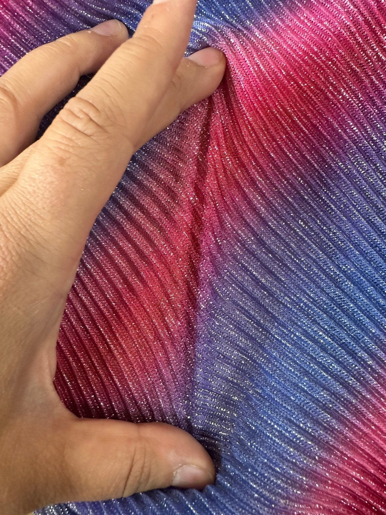 Mesh Fabric, Pleated Power Mesh Fabric, 4 - way Stretch lurex Spandex Fabric, Shimmer Knit Fabric - Whotex Online Fabric Store