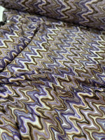 Mesh Fabric, Purple Brown Zigzag Knit Jersey Fabric - Whotex Online Fabric Store