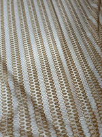Mesh Fabric, Shimmer Zigzag Knit Jersey fabric, Beige and Cream Chevron - Whotex Online Fabric Store