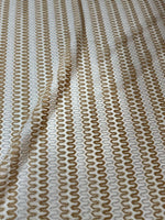 Mesh Fabric, Shimmer Zigzag Knit Jersey fabric, Beige and Cream Chevron - Whotex Online Fabric Store