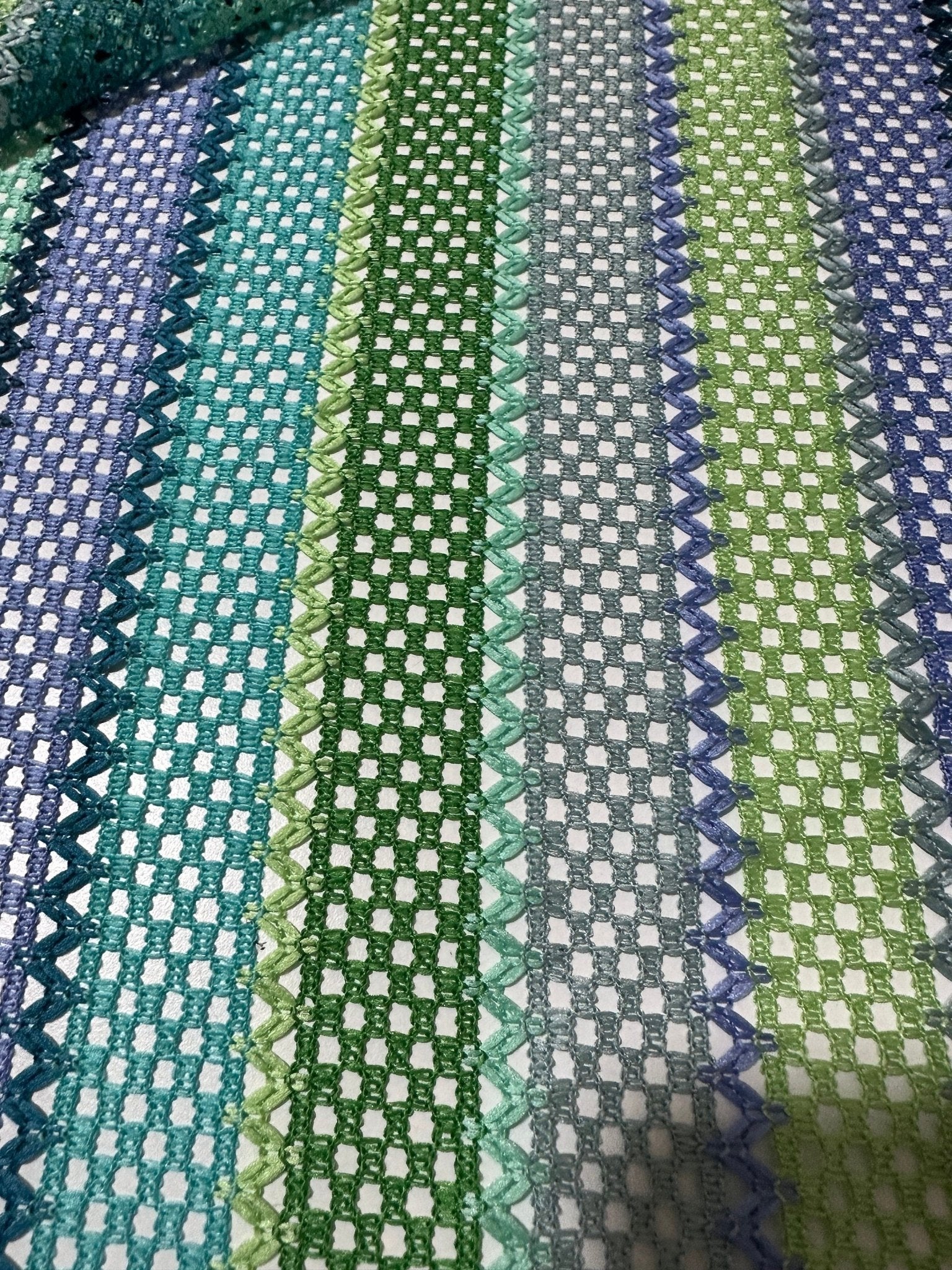 Mesh Fabric, Striped Knit Green Tones Fabric - Whotex Online Fabric Store