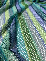 Mesh Fabric, Striped Knit Green Tones Fabric - Whotex Online Fabric Store