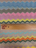 Mesh Fabric with Multicolor Zigzag Design - Whotex Online Fabric Store