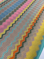 Mesh Fabric with Multicolor Zigzag Design - Whotex Online Fabric Store