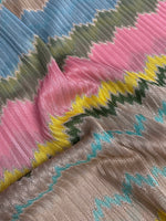 Mesh Fabric with Multicolor Zigzag Design - Whotex Online Fabric Store