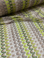 Mesh Fabric, Zigzag Knit Jersey Fabric, beige Green jersey - Whotex Online Fabric Store