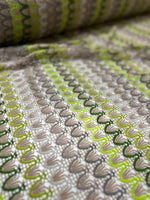 Mesh Fabric, Zigzag Knit Jersey Fabric, beige Green jersey - Whotex Online Fabric Store