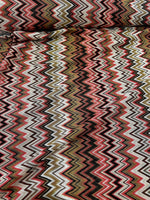 Mesh Fabric, Zigzag Knit Jersey fabric, Coral color elastic jersey,luxury fabric, Widht: 150 cm, italian zigzag - Whotex Online Fabric Store