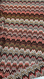 Mesh Fabric, Zigzag Knit Jersey fabric, Coral color elastic jersey,luxury fabric, Widht: 150 cm, italian zigzag - Whotex Online Fabric Store
