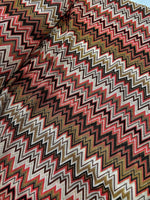 Mesh Fabric, Zigzag Knit Jersey fabric, Coral color elastic jersey,luxury fabric, Widht: 150 cm, italian zigzag - Whotex Online Fabric Store