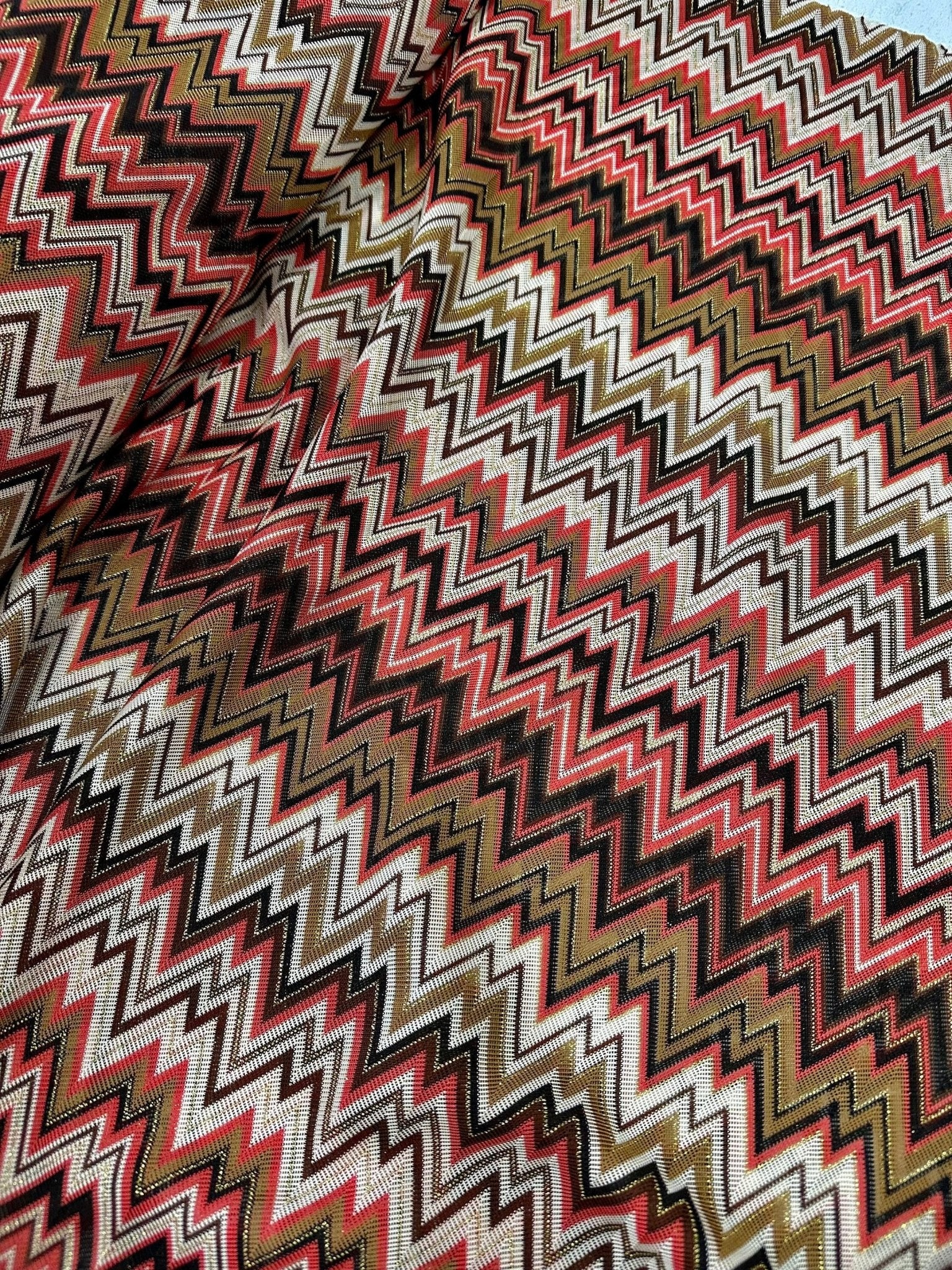 Mesh Fabric, Zigzag Knit Jersey fabric, Coral color elastic jersey,luxury fabric, Widht: 150 cm, italian zigzag - Whotex Online Fabric Store