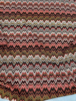 Mesh Fabric, Zigzag Knit Jersey fabric, Coral color elastic jersey,luxury fabric, Widht: 150 cm, italian zigzag - Whotex Online Fabric Store