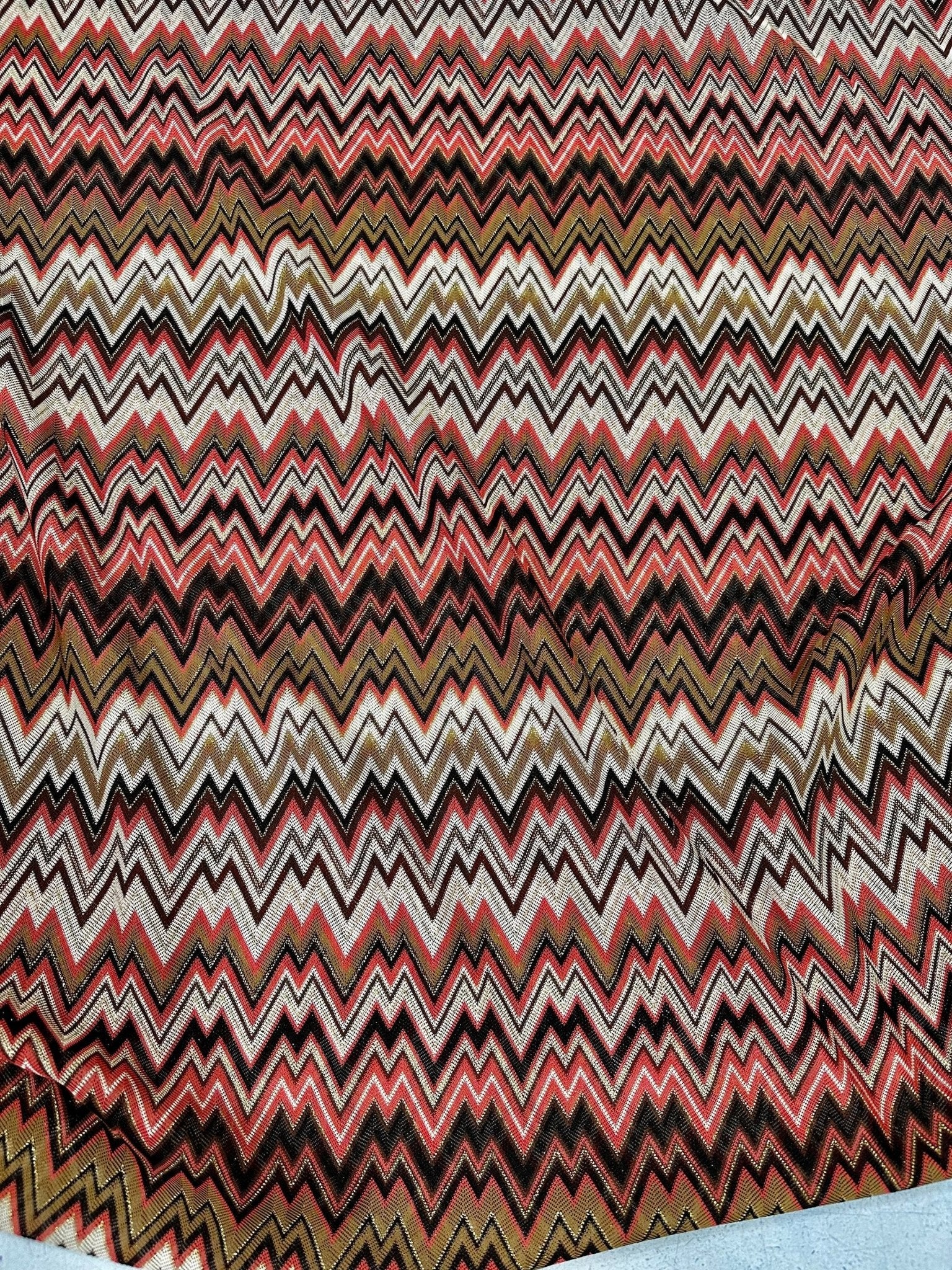 Mesh Fabric, Zigzag Knit Jersey fabric, Coral color elastic jersey,luxury fabric, Widht: 150 cm, italian zigzag - Whotex Online Fabric Store