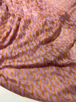 Mesh Fabric, Zigzag Knit Jersey Fabric, Lilac Orange - Whotex Online Fabric Store