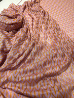 Mesh Fabric, Zigzag Knit Jersey Fabric, Lilac Orange - Whotex Online Fabric Store