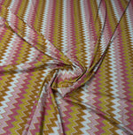 Metallic Lurex Chevron Fabric by the Metre - Whotex Fabrics London