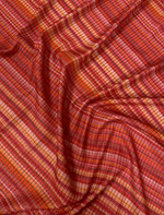 Metallic Red Striped Lurex Fabric by the Metre - Whotex Fabrics London