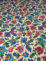 Mexican Flowers Pattern Fabric, Multicolor Otomi Bird Fabric - Whotex Online Fabric Store
