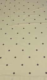 Minimal Yellow Fabric with Small Brown Floral - Whotex Online Fabric Store